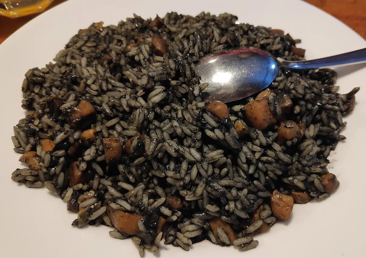 Black Risotto (Crni Rižot) — traditional Croatia dish
