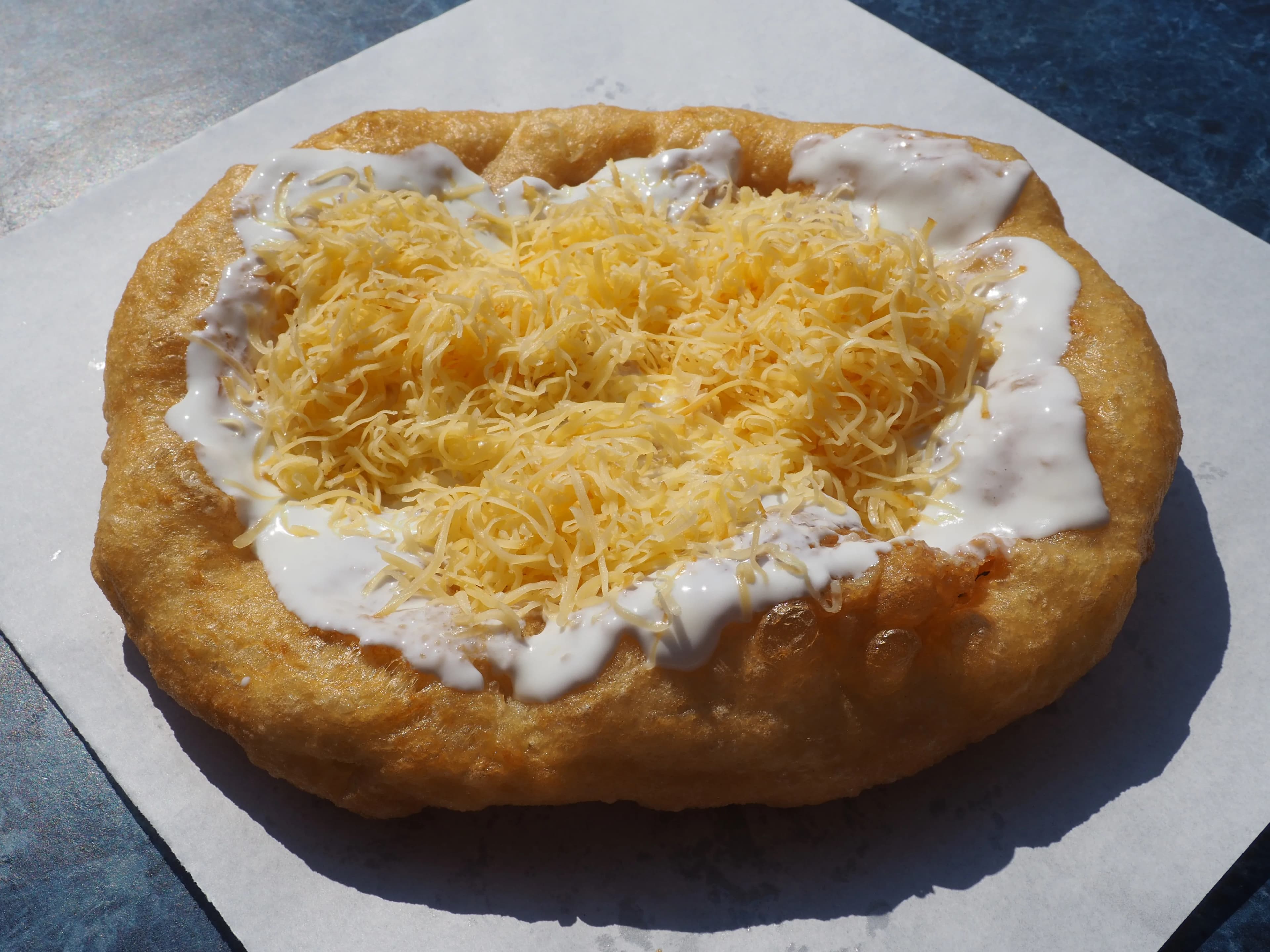 Lángos — traditional Hungary dish