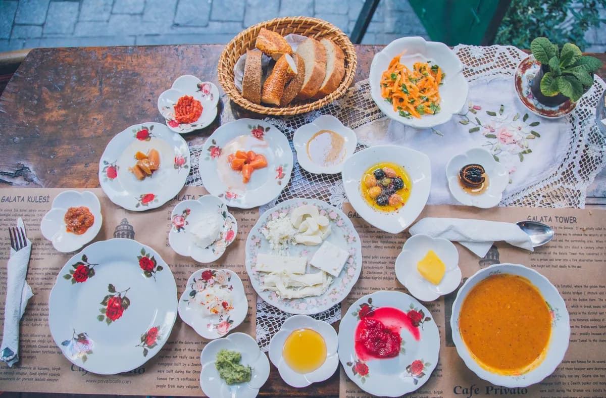 Turkish Breakfast (Kahvaltı) — traditional Turkey dish
