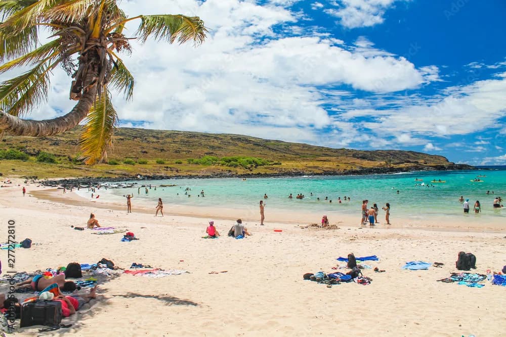 Anakena Beach in Chile