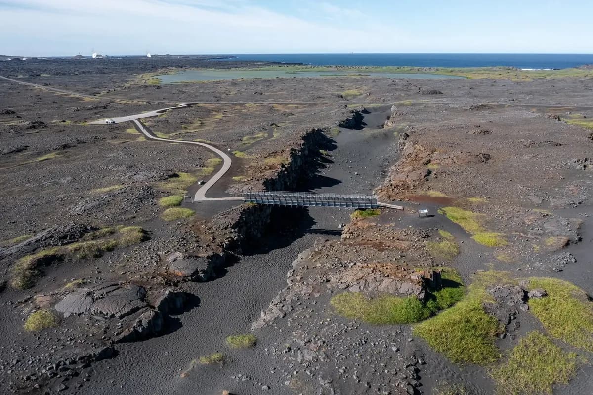 Bridge Between Continents in Iceland