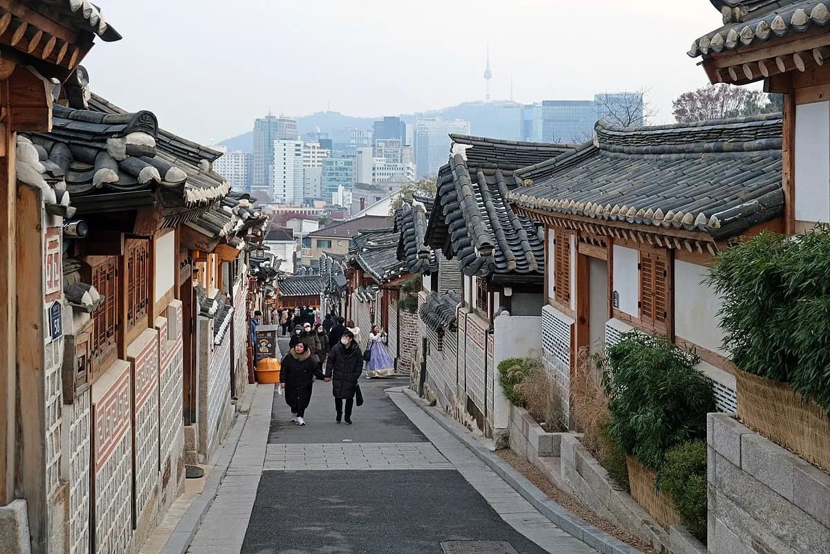 Bukchon Hanok Village in South Korea