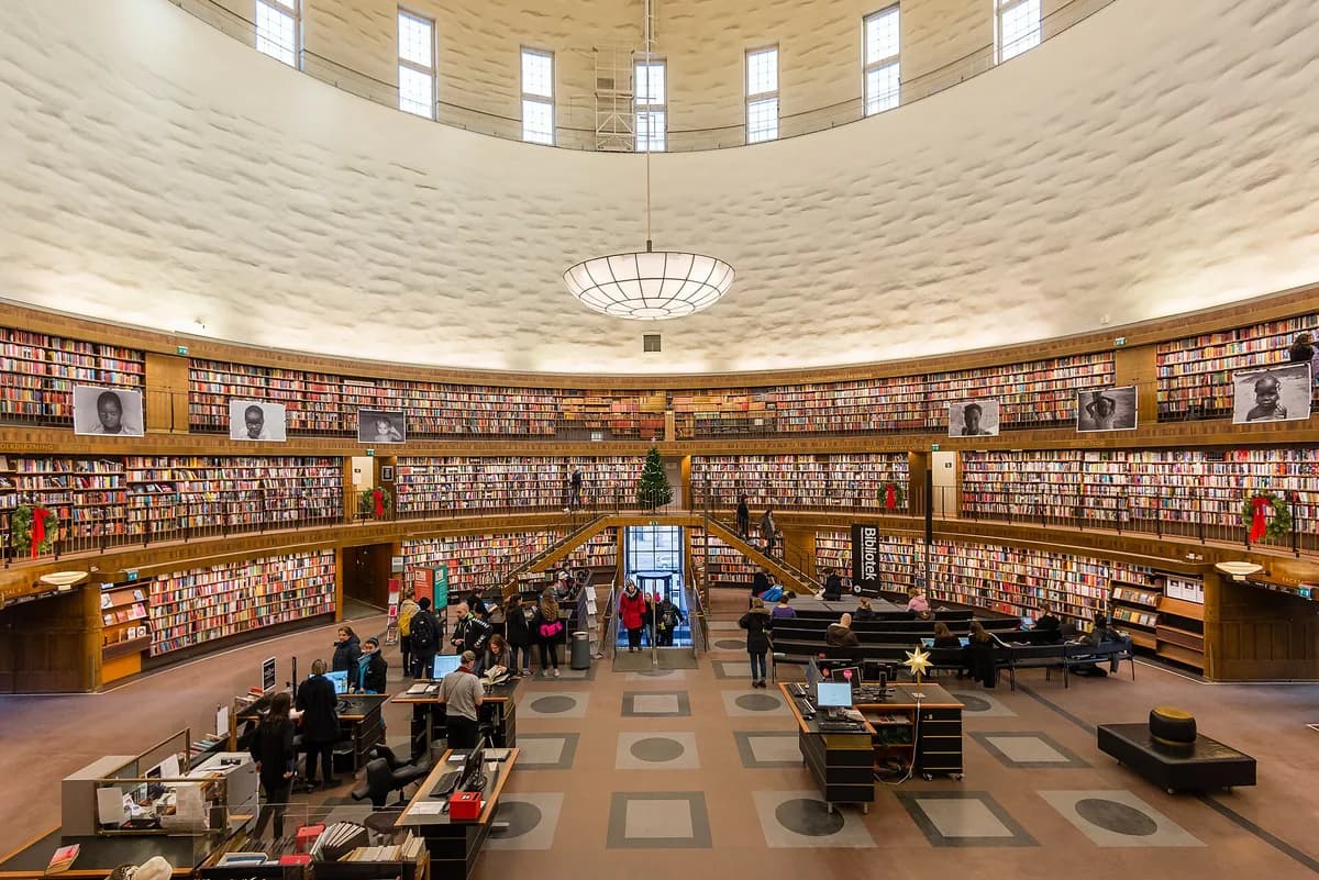Stockholm Public Library in Sweden