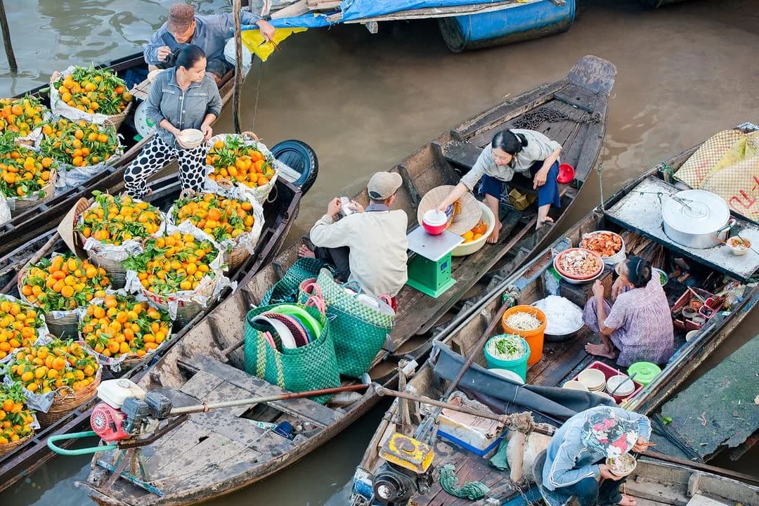 Cai Rang Floating Market in Vietnam