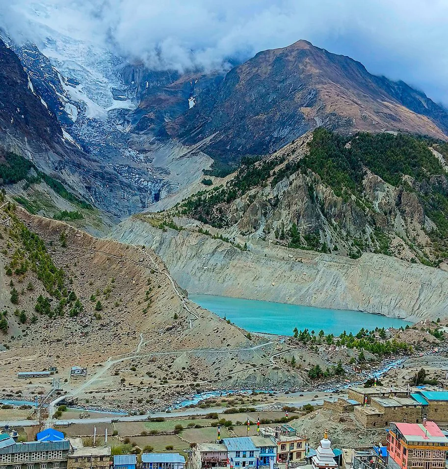 Gangapurna Lake in Nepal